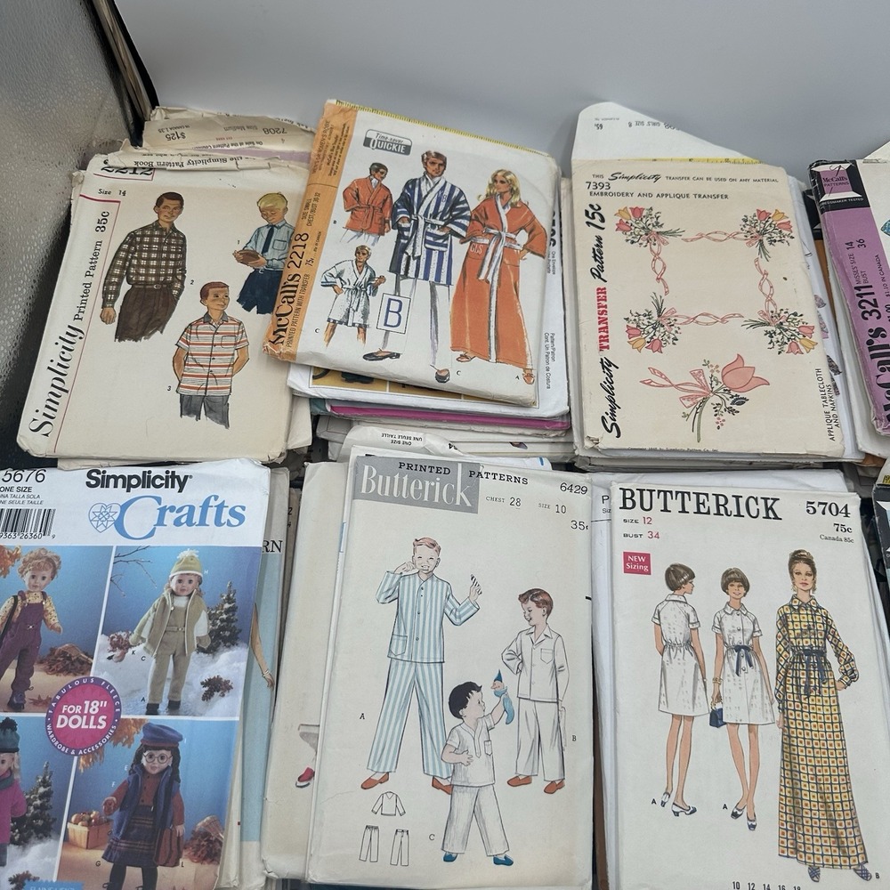 188 Vintage Sewing Patterns Simplicity McCalls Butterick Mixed Lot 1960s+ - Picture 5 of 7
